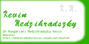 kevin medzihradszky business card